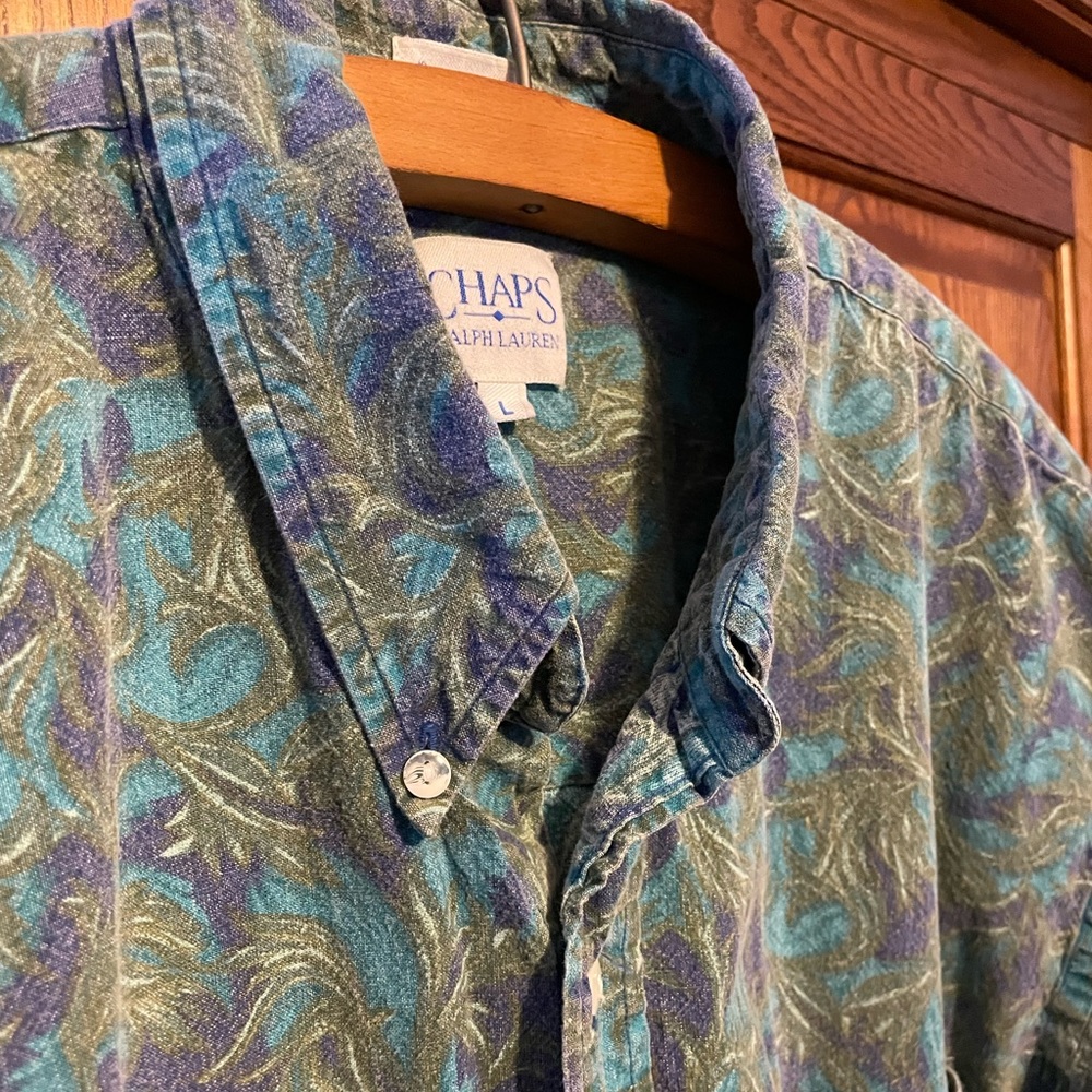 Chaps by Ralph Lauren Vintage Button Down Shirt Mens Size L